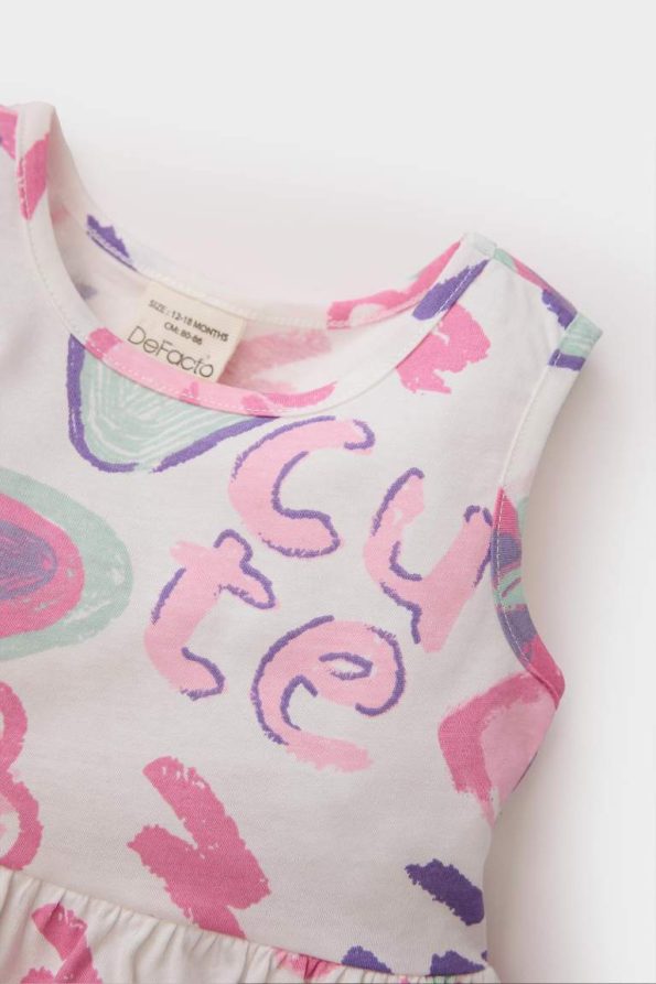 Girls' Summer Sleeveless Dress with Pattern