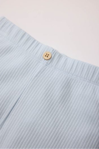 Girls' Baby Elastic Waist Ribbed Knit Shorts