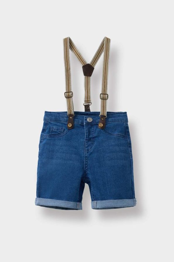 Boys' Denim Short Overalls