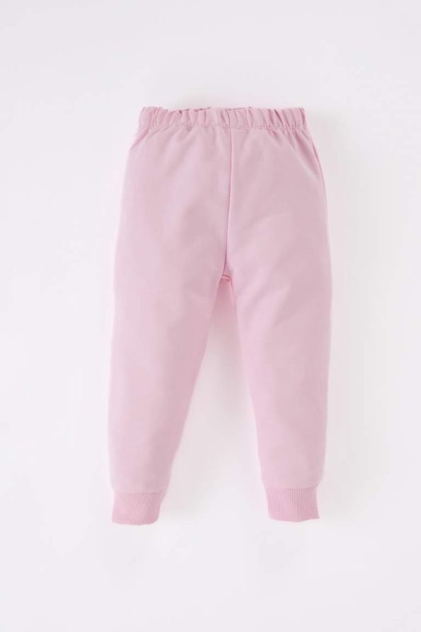 Girls' 2-Piece Set with Floral Print Sweatshirt and Elastic Waist Pants