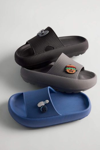 Boys' Ribbed Sole EVA Slippers