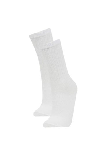 Girls' Cotton Long Socks - Set of 2