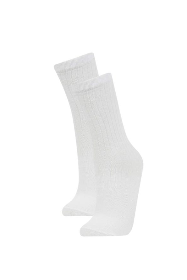Girls' Cotton Long Socks - Set of 2