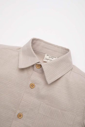 Boys' Short Sleeve Basic Plain Shirt