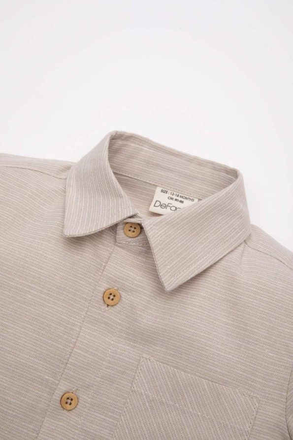 Boys' Short Sleeve Basic Plain Shirt