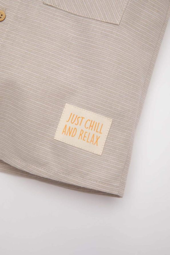 Boys' Short Sleeve Basic Plain Shirt