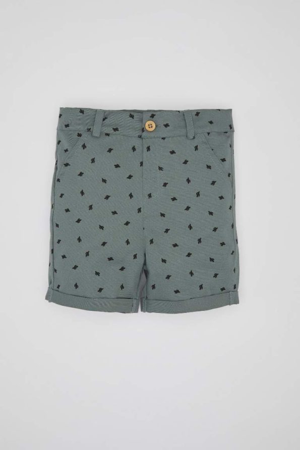 Boys' Cactus Print Gabardine Shorts