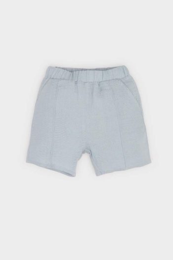 Boys' 2-Piece Muslin Set with Short-Sleeve Shirt and Elastic Waist Shorts