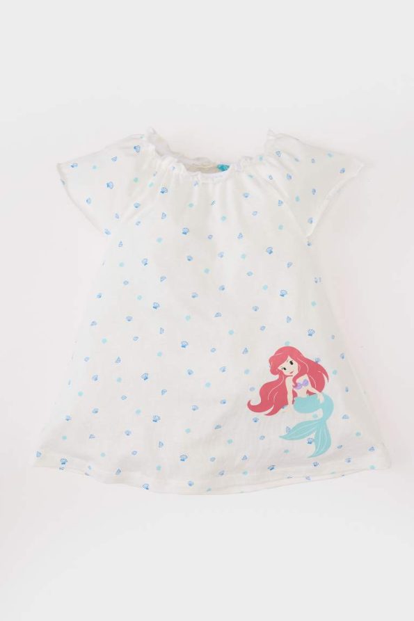 Girls' Disney Princess Short Sleeve Cotton Nightgown