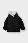 Girls' Windproof Water-Resistant Hooded Faux Fur Lined Jacket