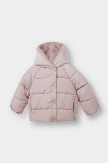 Girls' Waterproof Windproof Hooded Faux Fur Lined Jacket