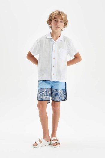 Boys' Patterned Swim Shorts