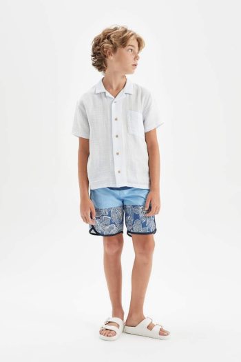 Boys' Patterned Swim Shorts
