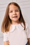 Girls' Lace Collar Short Sleeve T-Shirt