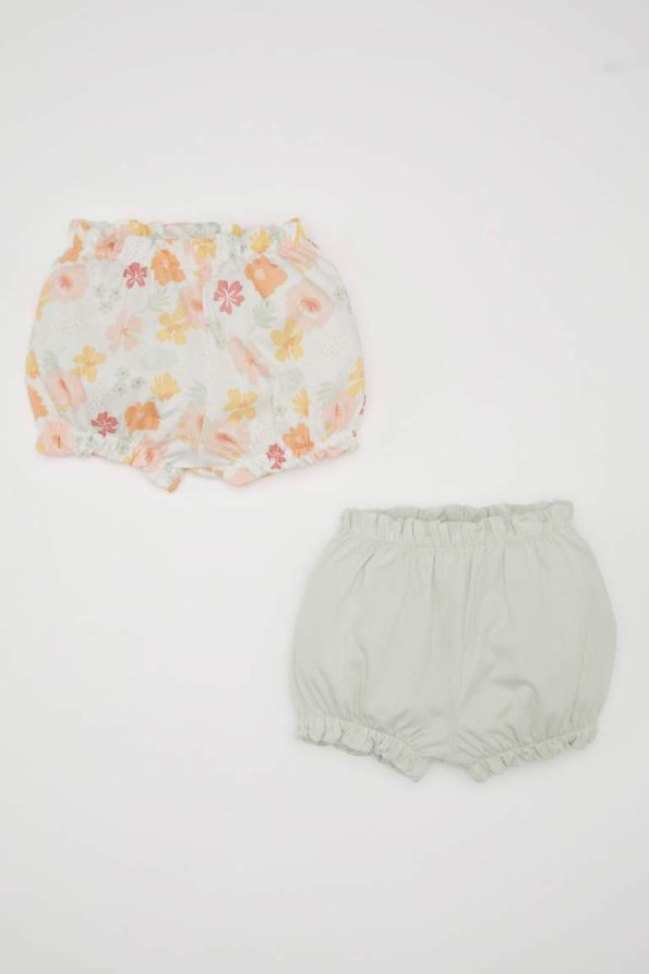 Floral Cotton Shorts Set for Baby Girls