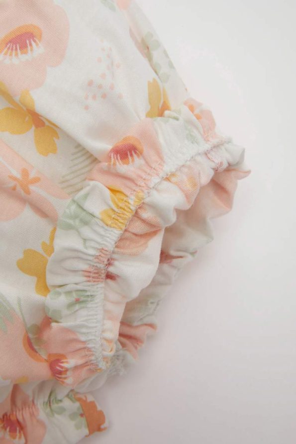 Floral Cotton Shorts Set for Baby Girls