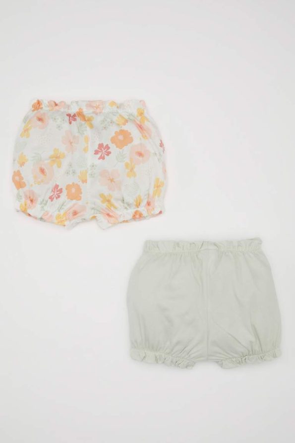 Floral Cotton Shorts Set for Baby Girls