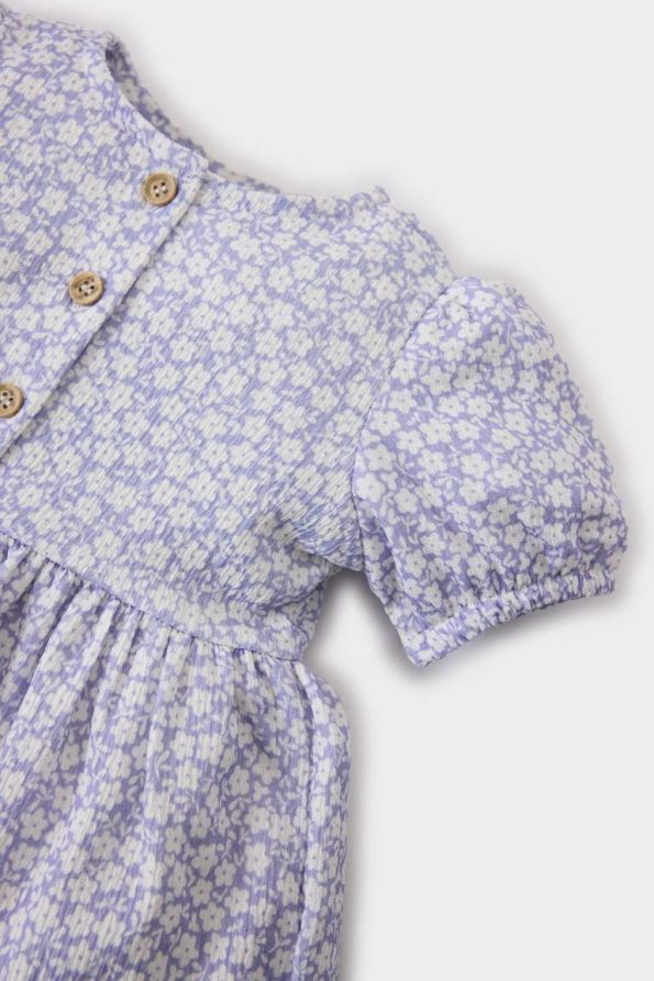Girls' Floral Short Sleeve Summer Dress