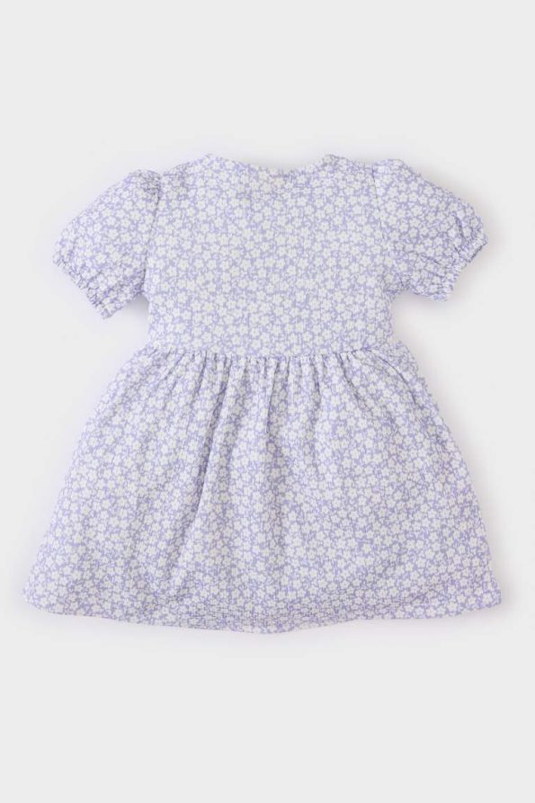 Girls' Floral Short Sleeve Summer Dress