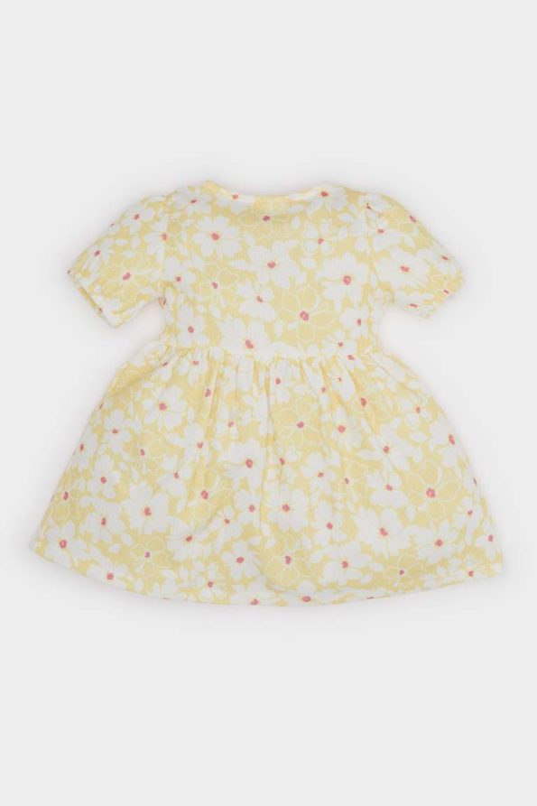 Girls' Floral Short Sleeve Summer Dress