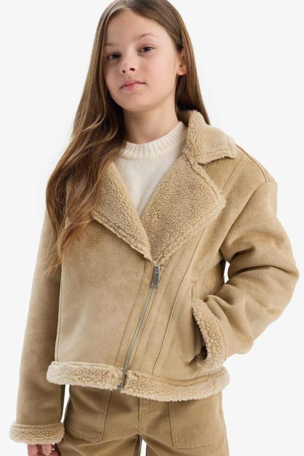 Girls' Jacket with Plush Lining