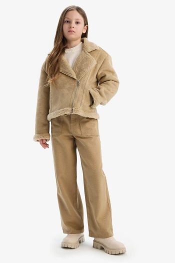 Girls' Jacket with Plush Lining