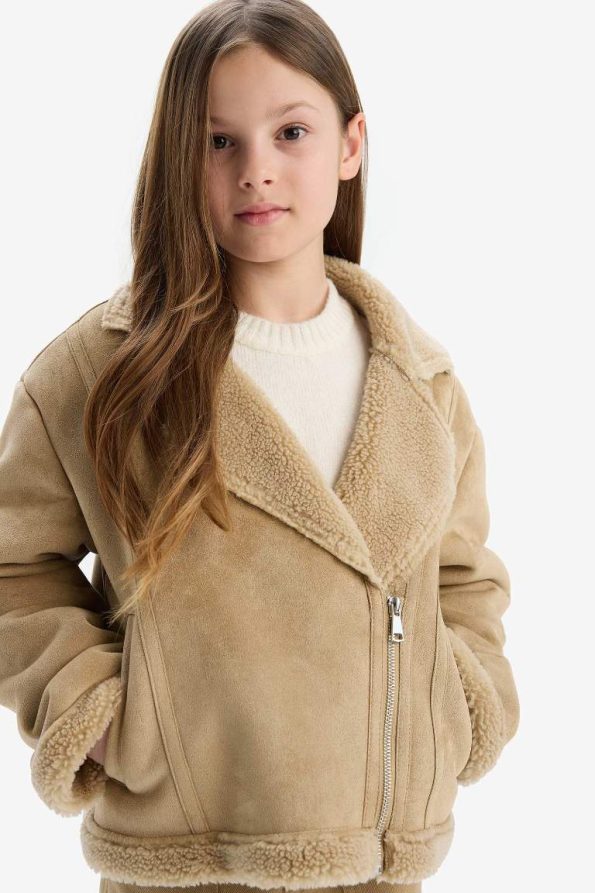 Girls' Jacket with Plush Lining
