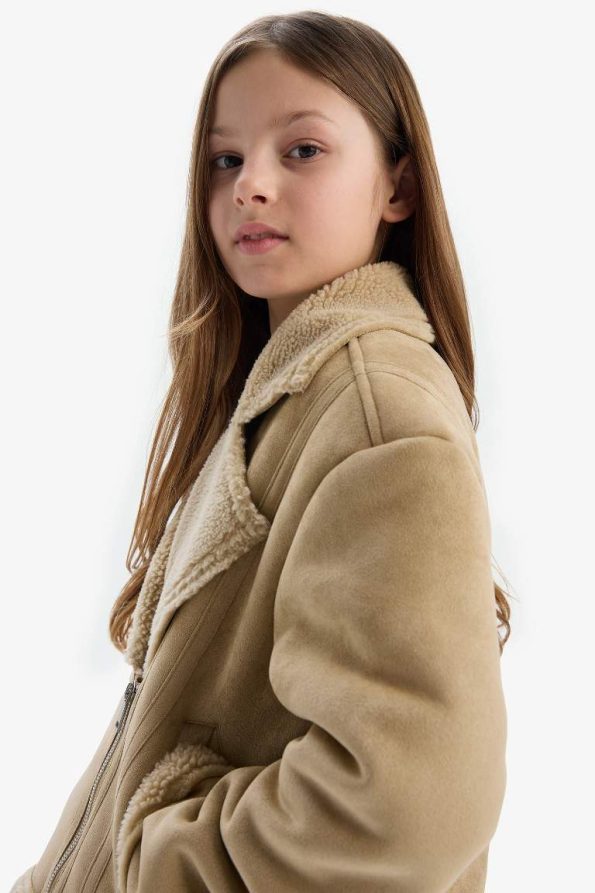Girls' Jacket with Plush Lining