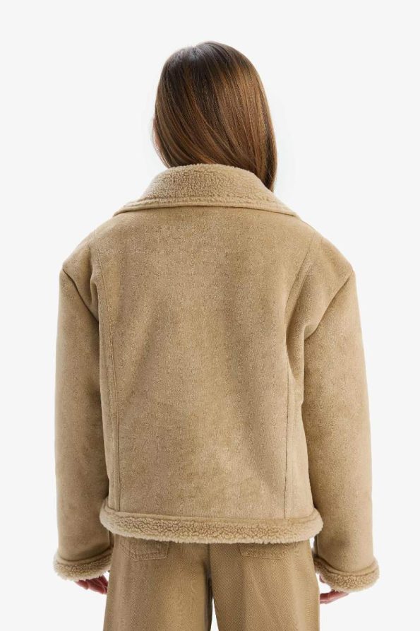 Girls' Jacket with Plush Lining