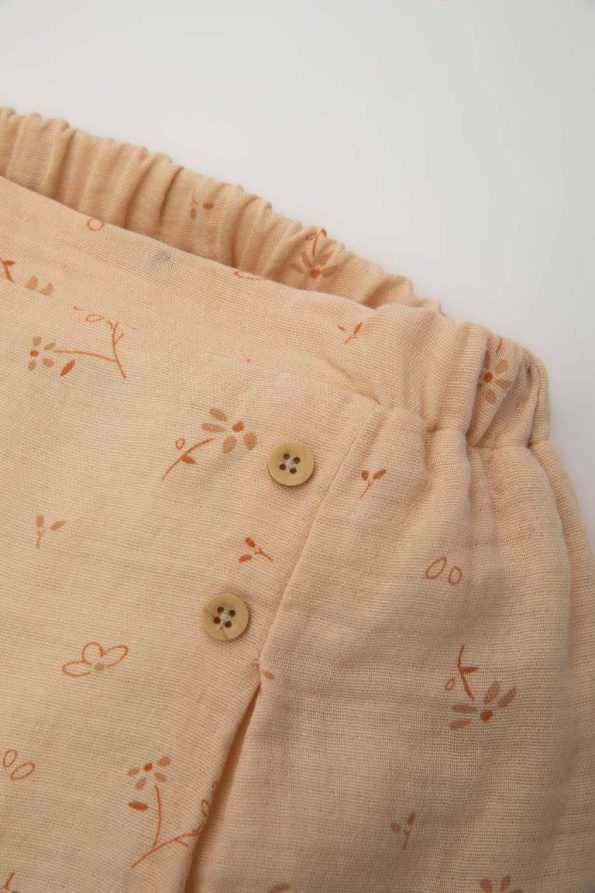 Girls' Floral Muslin Shorts