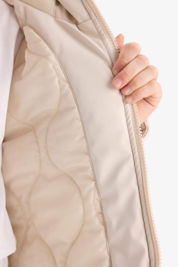 Girls' Water-Resistant Hooded Zip-Up Raincoat