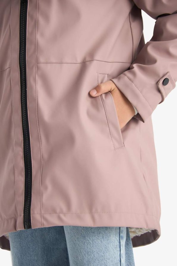 Girls' Waterproof Hooded Rain Jacket