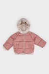 Girls' Windproof Hooded Zip-Up Puffer Jacket