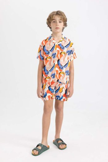 Boys' Patterned Swim Shorts