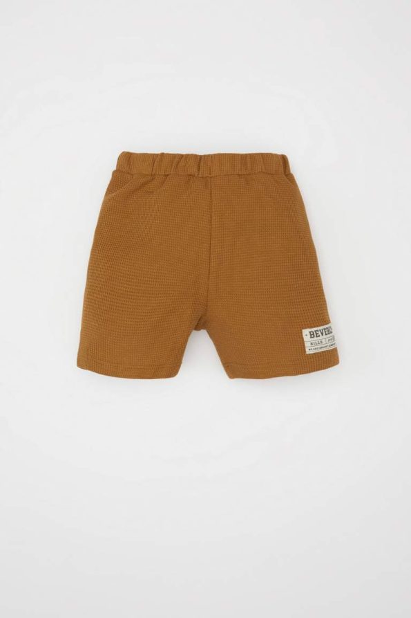 Baby Boy 2-Piece Waffle Short Sleeve T-Shirt and Shorts Set