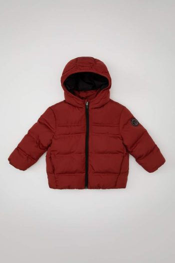 Boys' Water-Resistant Hooded Puffer Jacket