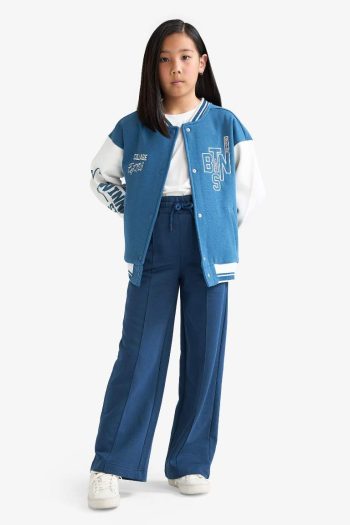 Girls' Wide Leg Elastic Waist Sweatpants