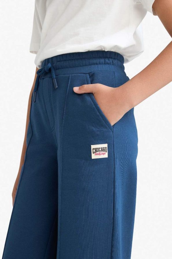 Girls' Wide Leg Elastic Waist Sweatpants