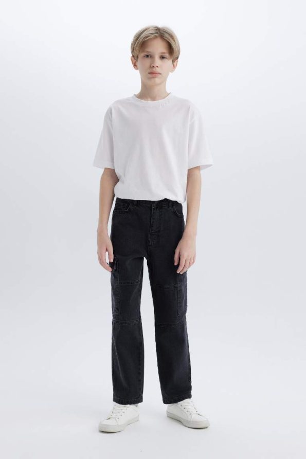 Boys Cargo Fit Jean Pants