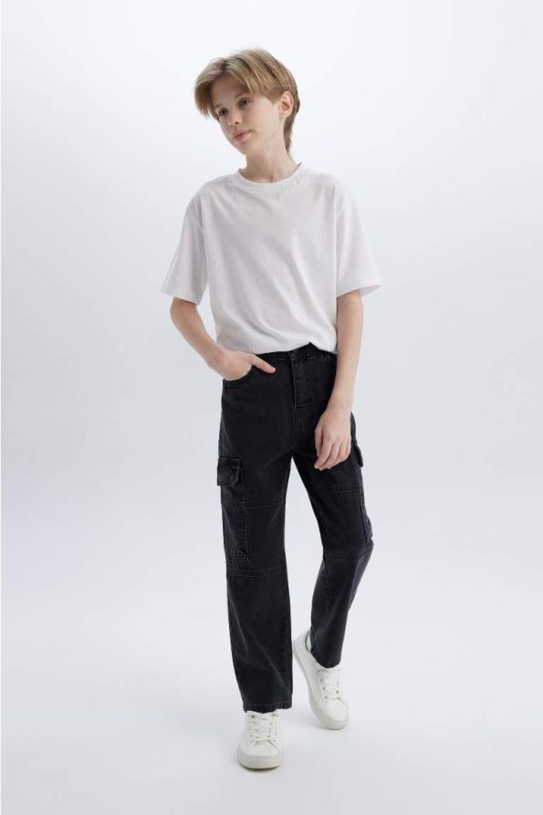 Boys Cargo Fit Jean Pants