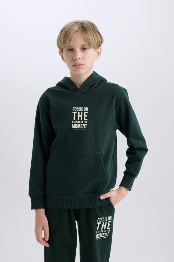 Boys' Pocket Graphic Hoodie School Sweatshirt