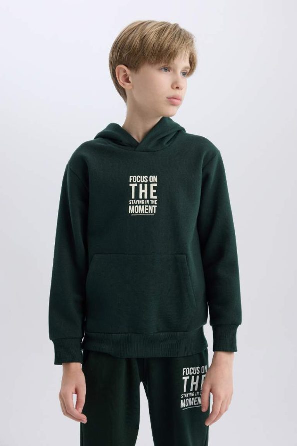Boys' Pocket Graphic Hoodie School Sweatshirt