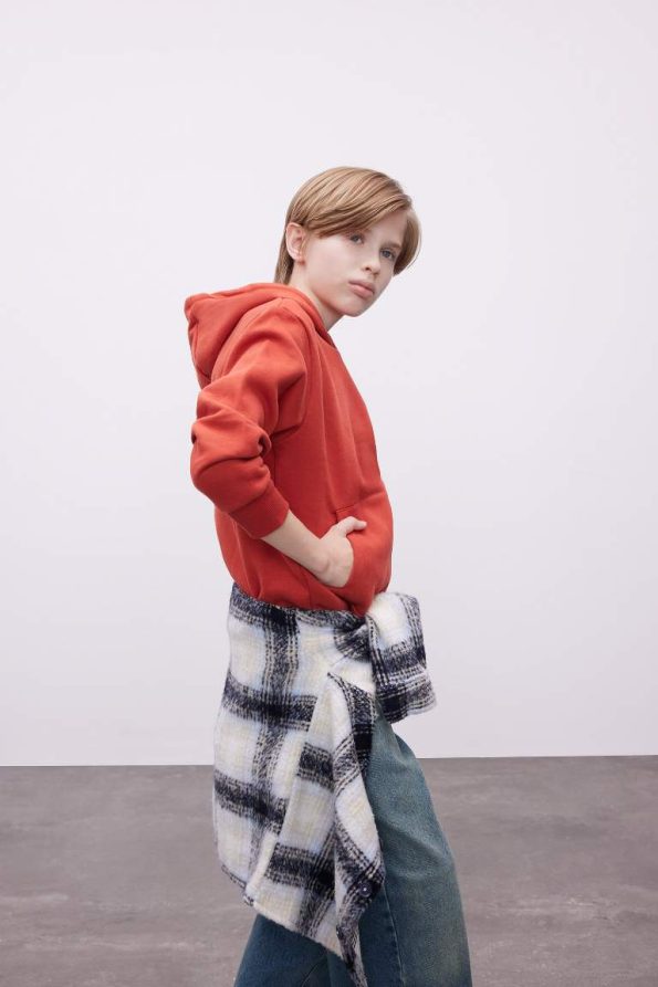 Boys' Pocketed Graphic Hoodie School Sweatshirt