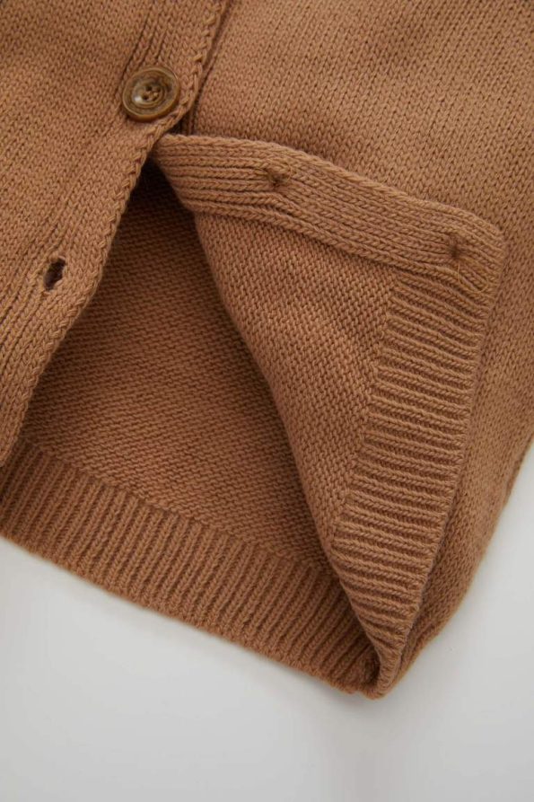 Baby Girl Basic Knit Button-Up Cardigan