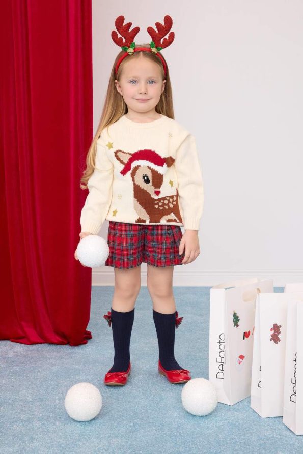 Girls' Baby Christmas Themed Knit Sweater