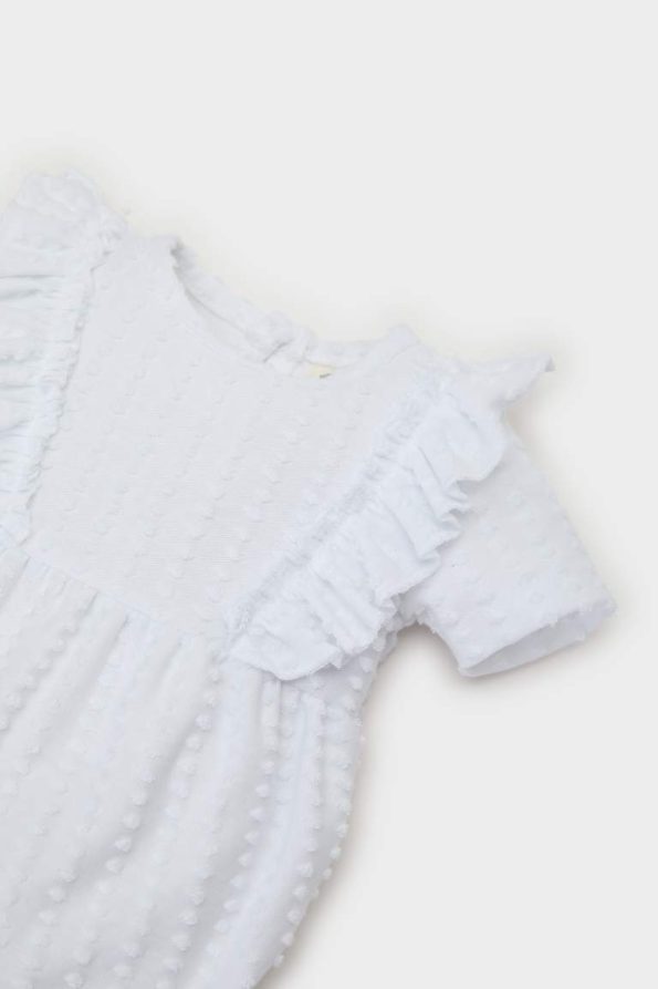 Newborn Baby Girl Short Sleeve Bicycle Neck Bodysuit