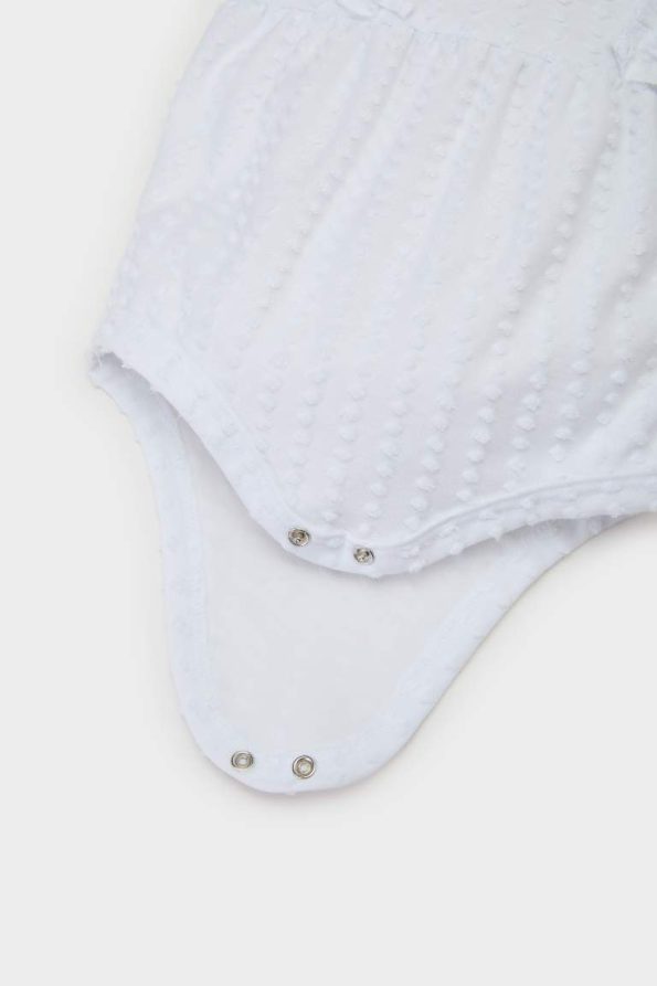 Newborn Baby Girl Short Sleeve Bicycle Neck Bodysuit