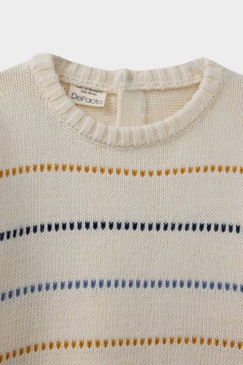 Boys' Striped Crew Neck Knit Sweater