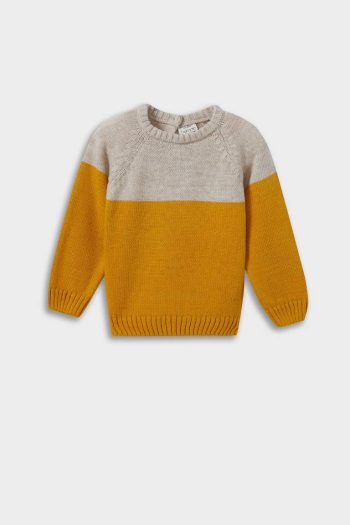 Boys' Color Block Crew Neck Knit Sweater