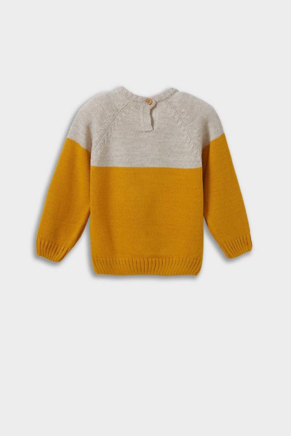Boys' Color Block Crew Neck Knit Sweater